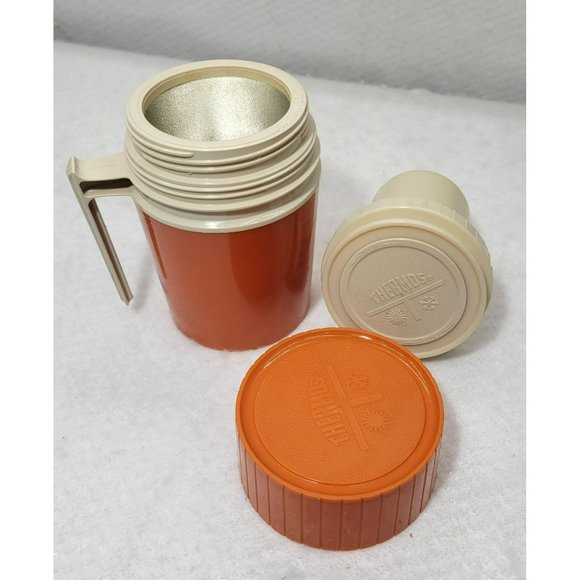 Thermos Kitchen Vintage Thermos Model 702 Orange Hot Cold Food
